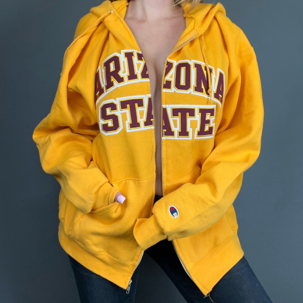 Arizona State Yellow Zip-Up Hoodie